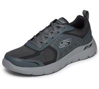 Skechers Hombre Arch Fit Summits Leege Zapatillas Deportivas, Charcoal PU Mesh Black Trim, 41 EU