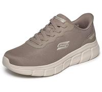 Skechers Hombre Bobs B Flex Glacial Edge Slip-In Entrenador, Dark Taupe Mesh, 45 EU