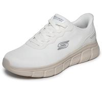 Skechers Hombre Bobs B Flex Glacial Edge Slip-In Entrenador, White Mesh, 46 EU