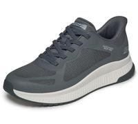 Skechers Hombre Bobs Squad 4 Slip-In Entrenador, Charcoal Knit, 45 EU