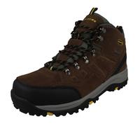 Skechers Relment-Pelmo, Botas de Senderismo Hombre, Marrón (KHK Black Suede), 41 EU