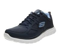 Skechers Hombre Burns Agoura Trainers, Navy Leather/ Mesh/ Trim, 44 EU