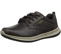 Skechers Hombre Delson Antigo Trainers, Dark Brown Leather, 48.5 EU