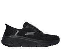 Skechers Hombre D'LUX Walker 2.0 REZINATE Zapatillas, Black Knit/Duraleather, 45 EU