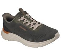 Skechers Hombre Garner Basket, Malla sintética Oliva, 42.5 EU