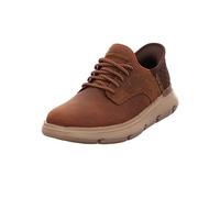 Skechers Hombre Garza Gervin Slip-On, Dark Brown Leather, 39.5 EU Ancho