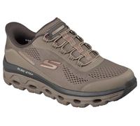 Skechers Zapatillas Glover Peak con Suela Glide-Step para Hombre, Ribete sintético Textil Gris Pardo, 47.5 EU