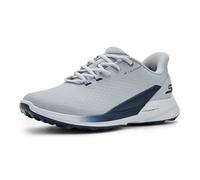 Skechers Hombre Go Golf Mens Waterproof Synthetic Lace-Up Spike Less Golf Shoe Slip-In Entrenador, Gray/Navy, 46 EU