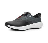 Skechers Hombre Go Golf Mens Waterproof Synthetic Twist-Fit Dial Closure Spike Less Golf Shoe Slip-In Entrenador, Black Twist Fit Laces, 42.5 EU