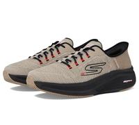 Skechers Hombre GO Run Elevate 2.0 Steady Motion Zapatillas, Taupe and Black Textile, 46 EU