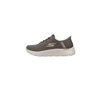 Skechers Hombre GO Walk Flex NETRO Zapatillas, Brown Textile/Trim, 43 EU