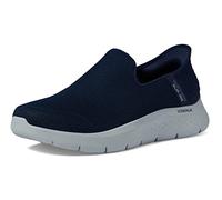 Skechers Hombre GO Walk Flex NO Hands Zapatillas, Navy Textile, 46 EU Ancho