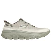 Skechers Hombre Go Walk MAX Cushioning Hyper Burst Zoltar Slip-In Entrenador, Charcoal Lime Textile/Trim, 43 EU