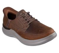 Skechers Men's Hands-Free Slip-ins Hasting Sneaker, Dark Brown Synthetic/Leather, 6.5 UK