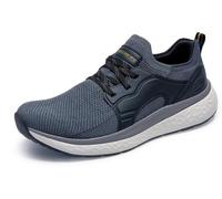 Skechers Hombre Lancer Dalton Sneaker, Black/Grey, 42 EU