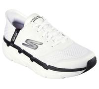 Skechers MAX Cushioning Slip-ins-Athletic Workout Running Walking Shoes with Memory Foam, Zapatillas Hombre, White and Black Textile/Synthetic, 45 EU
