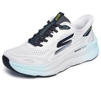 Skechers Zapatillas MAX Run para hombre, Tejido gris antracita, Talla 42,5 EU