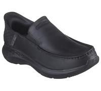 Skechers Hombre Parson Oswin Slip-In ENTRENADOR, Black Leather, 42.5 EU