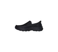 Skechers Hombre Pollard Osgood Zapatillas, Black Leather/Synthetic, 45 EU