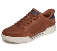 Skechers Hombre Recoil Persius Slip-In Entrenador, Brown Pig Suede/Leather/Natural PU, 48.5 EU