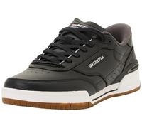 Skechers Tenis Recoil para Hombre, Piel sintética Negra y Ribete Blanco, 48.5 EU