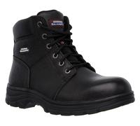 Skechers Workshire, Botas para Hombre, Black Embossed Leather, 48.5 EU