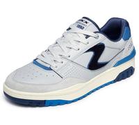 Skechers Hombre S-1992 Basket, Malla de Ante de Cerdo Gris con Borde Azul, 47.5 EU