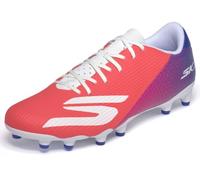 Skechers Hombre SKX_2 Academy Botas de fútbol para Terreno Artificial, White/Blue/Pink, 44 EU