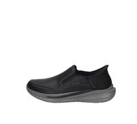 Skechers Hombre Slade Cooper Zapatillas, Black Leather, 43 EU