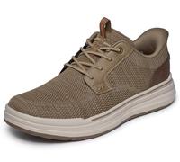 Skechers Hombre Sterling Ramone Slip-In ENTRENADOR, Taupe Knitted Mesh, 41.5 EU