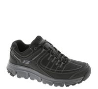 Skechers Hombre Summits At Upper Draft Zapatillas, Black Synthetic/Mesh/Charcoal Trim, 39.5 EU
