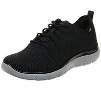 Skechers Hombre Summits Doharis Zapatillas, Black Knit Trim, 40 EU