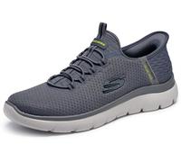 Skechers Hombre Summits High Range Slip-In ENTRENADOR, Charcoal Mesh/Trim, 44 EU