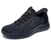 Skechers Hombre Summits Key Pace Slip-In ENTRENADOR, Black Mesh, 41 EU