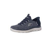 Skechers Hombre Summits Key Pace Slip-In ENTRENADOR, Navy Mesh, 46 EU