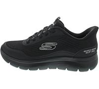 Skechers Hombre Summits Leyter Zapatillas Deportivas, Black Knit TPU, 45.5 EU