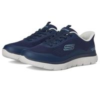 Skechers Hombre Summits Leyter Zapatillas Deportivas, Navy Mesh Blue PU, 42.5 EU