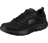 Skechers Hombre Summits South Rim Zapatillas, Black Leather/Mesh/Trim, 42 EU