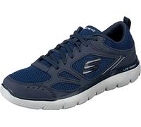 Skechers Hombre Summits South Rim Zapatillas, Navy Leather/Mesh/Trim, 47.5 EU