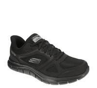 Skechers Hombre Track Ezral Slip-In ENTRENADOR, Black Leather/Mesh/Pu, 44 EU