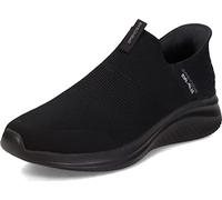 Skechers Hombre Ultra Flex 3.0 Smooth Step Slip-On, Black Knit/Trim, 42 EU