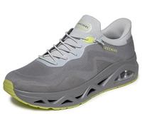 Skechers Hombre Uno Glide-Step Air Gliders Slip-In Entrenador, Gray Knit Lime Trim, 41.5 EU
