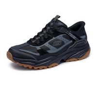 Skechers Hombre Vigor At Slip-In ENTRENADOR, Black Suede/Synthetic/Trim, 45.5 EU