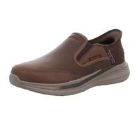 Skechers Hombre Zapatillas De Deporte De Corte Relajado Sin Cordones De Slade Cooper, Dark Brown, 42.5 EU