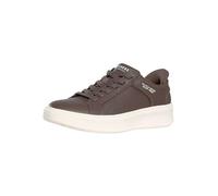 Skechers Hombre Zapatillas Sin Cordones Court Break con Doble Ventilación, Chocolate, 45 EU