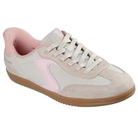Skechers Hotshot-Everyday Ease - Zapatos sin cordones para mujer, Piel de nailon natural con ribete rosa, 39 EU