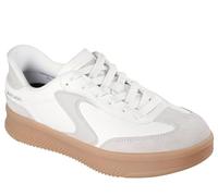 Skechers Hotshot HI Lifted Luxe - Tenis para Mujer, Color Blanco Roto, Talla 5