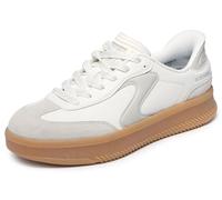 Skechers Hotshot Hi Lifted Luxe, Zapatillas Mujer, Off White Duraleather/Leather/Trim, 38.5 EU