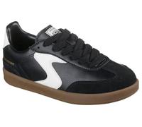 Skechers Hotshot Junior Varsity - Tenis para niño, Piel sintética Negra Blanca y Ribete Blanco, 13.5 UK Child