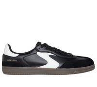 Skechers Tenis Hotshot Kickoff Mujer Negro Duraleather con ribete blanco de cuero 37 EU